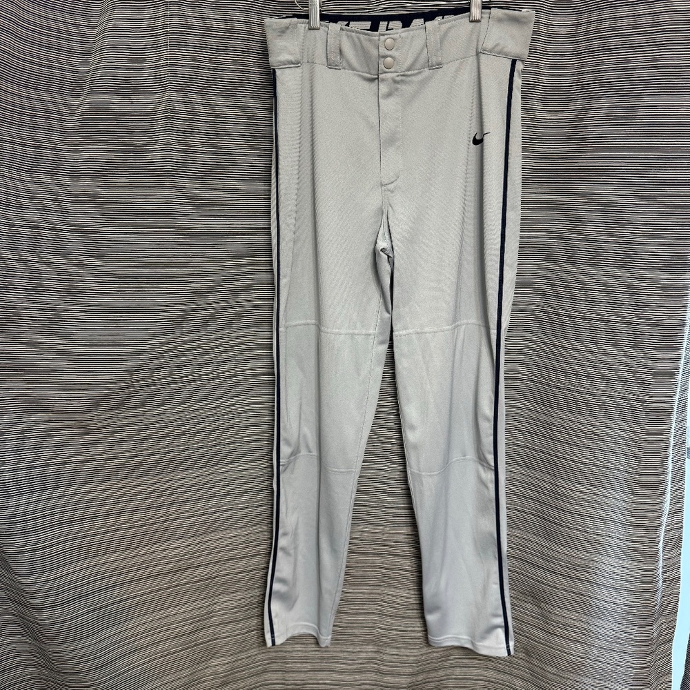 Nike Mens Dri-Fit Baseball Pants in Silver Size Medium